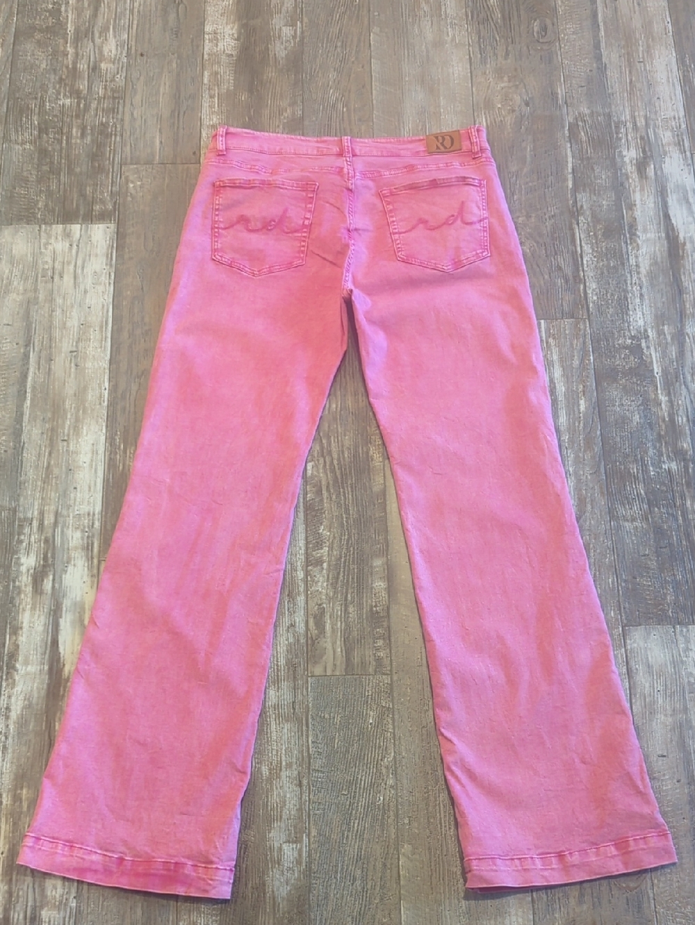 RANCH DRESS'N Fallon Taylor Signature "Retro Pink" washed trouser jeans XL Tall - Picture 7 of 14